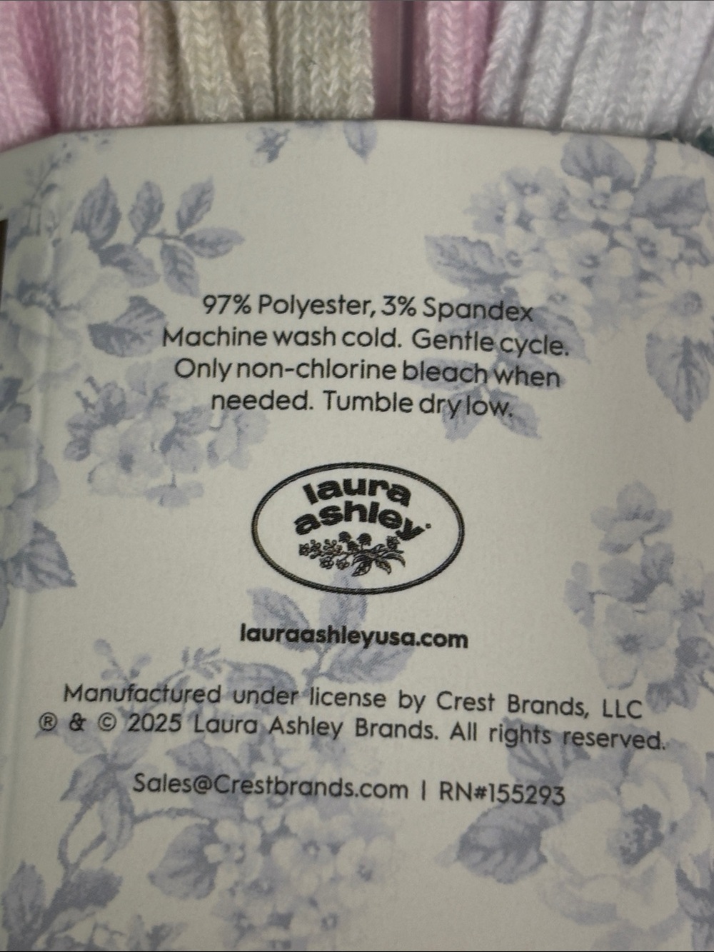 New Laura Ashley Socks Women’s 8 Pair White & Pink Floral No Show Casual Active - Picture 10 of 12